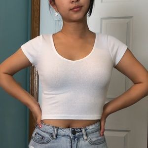 White Crop Top